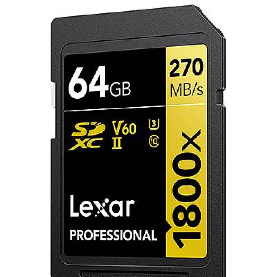 Lexar Lexar 64Gb Professional 1800X 270Mb/Sec Uhs-Ii V60 Sdxc Card | Memory Cards