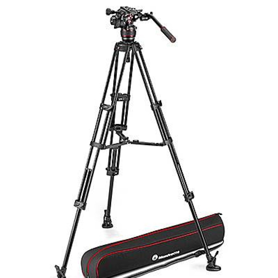 Manfrotto Manfrotto Nitrotech 608 + Aluminium Twin Gs | Video Tripods