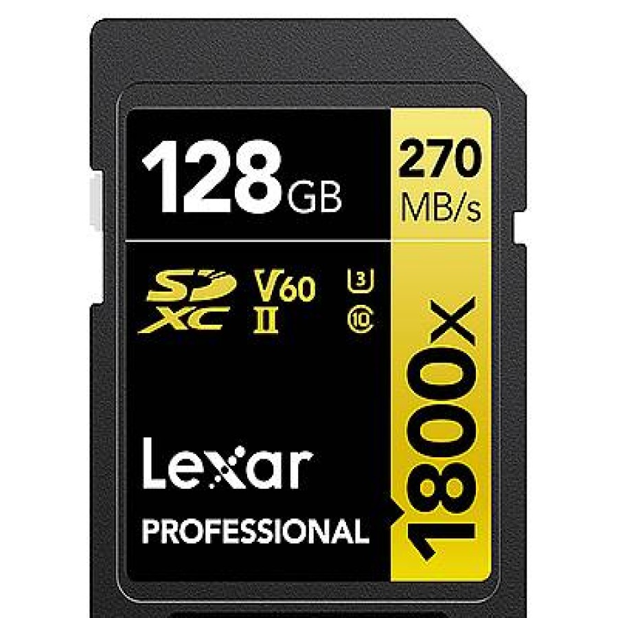 Lexar Lexar 128Gb Professional 1800X 270Mb/Sec Uhs-Ii V60 Sdxc Card | Memory Cards