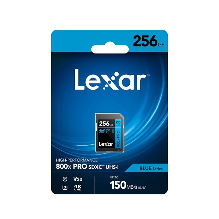 Lexar Lexar 256Gb 800X (150Mb/S) Uhs-I V30 Pro Blue Series Sdxc Memory Card | Memory Cards