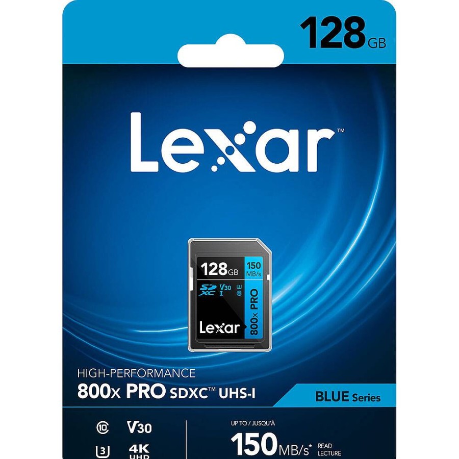 Lexar Lexar 128Gb 800X (150Mb/S) Uhs-I V30 Pro Blue Series Sdxc Memory Card | Memory Cards