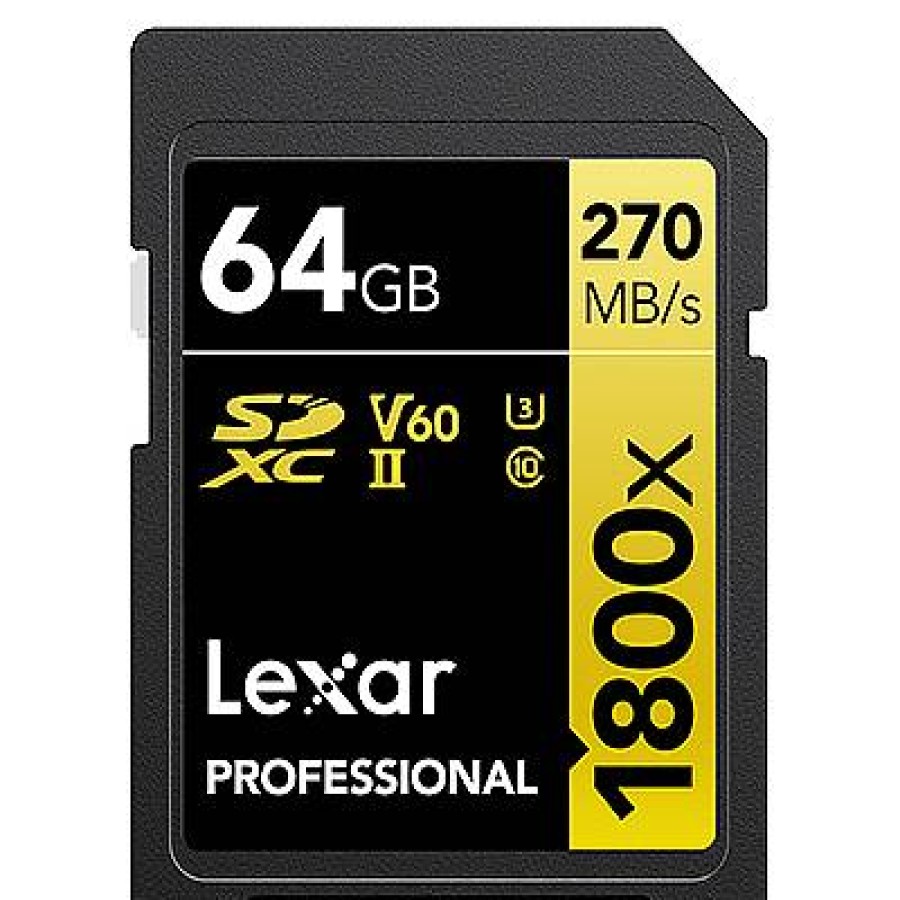 Lexar Lexar 64Gb Professional 1800X 270Mb/Sec Uhs-Ii V60 Sdxc Card | Memory Cards