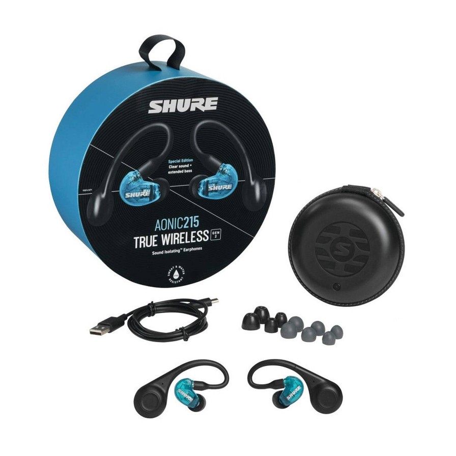 Shure Shure Aonic 215 True Wireless Sound Isolating Earphones - Blue | Headphones