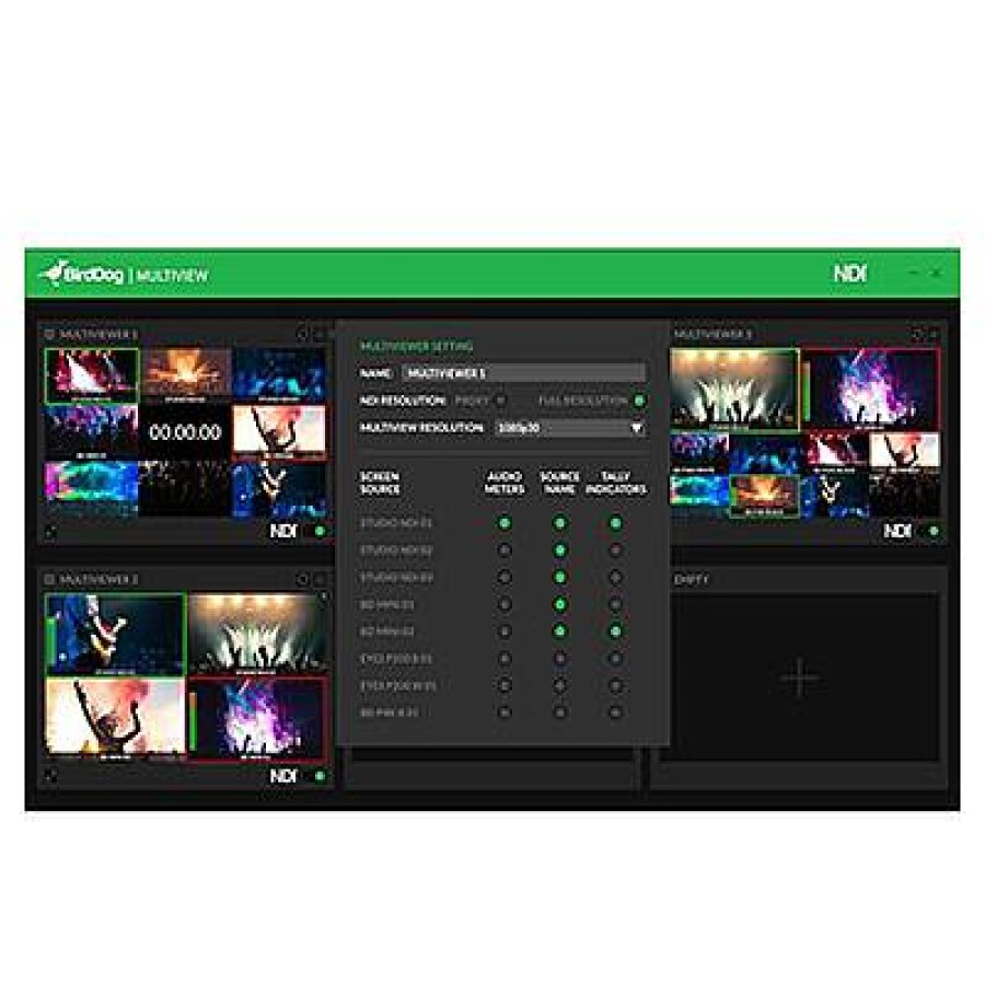 BirdDog Birddog Multiview Lite - Ndi Multiviewer Pro. Create Up To Six 4X4 Outputs | Software