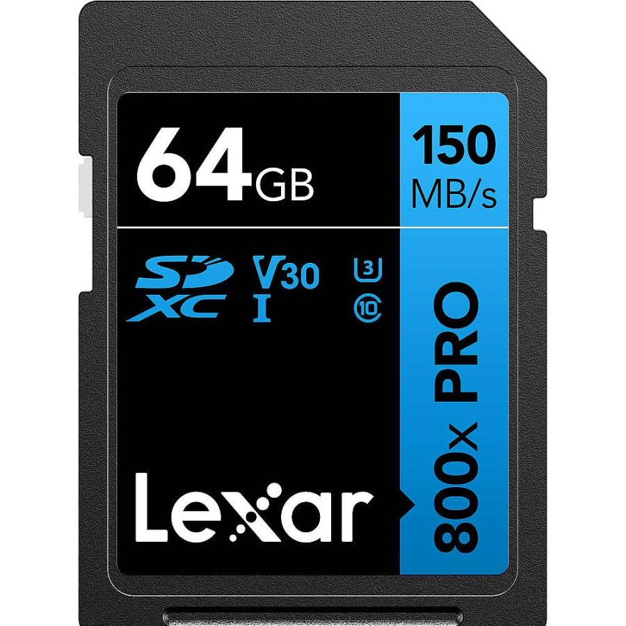 Lexar Lexar 64Gb 800X (150Mb/S) Uhs-I V30 Pro Blue Series Sdxc Memory Card | Memory Cards