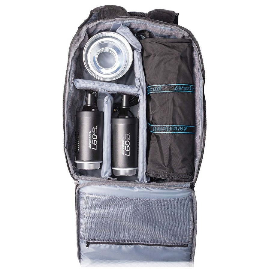 Westcott Westcott L60-B Bi-Colour Cob Led 2-Light Backpack Kit | Led Lighting