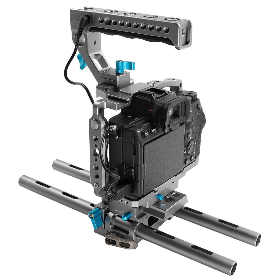 Kondor Blue Kondor Blue Sony A7 Series Base Rig A7S3/A7R4 Space Gray | Shoulder Rigs, Cages & Baseplates