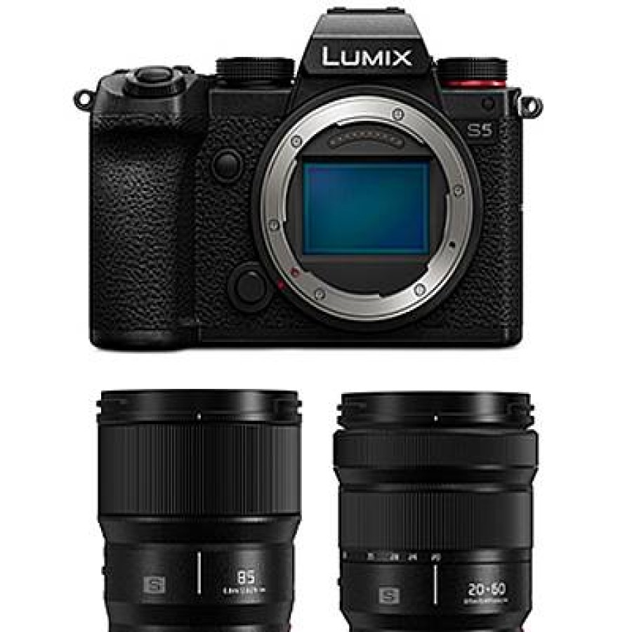 Panasonic Panasonic Lumix S5 Digital Camera With 20-60Mm And 85Mm Lens | Mirrorless Cameras