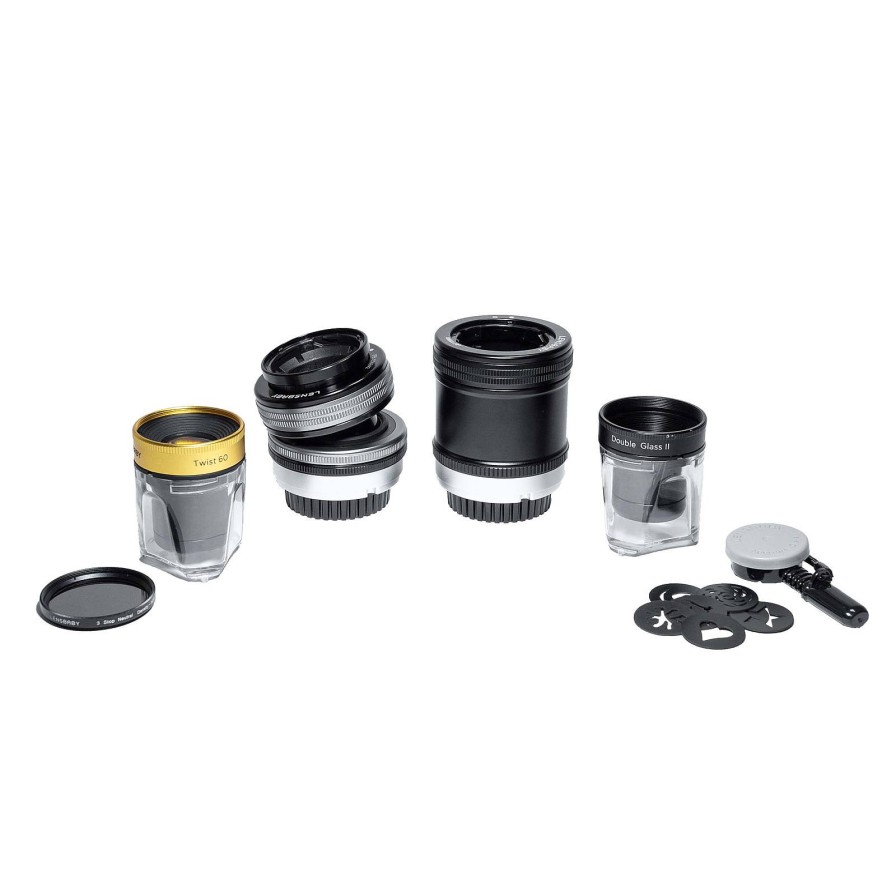 Lensbaby Lensbaby Twist 60 Lens + Double Glass Ii Optic Swap Kit For Fuji X | Mirrorless Lenses