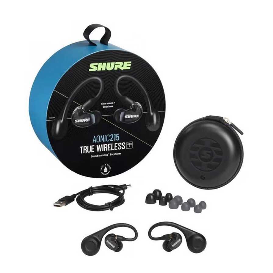 Shure Shure Aonic 215 True Wireless Sound Isolating Earphones - Black | Headphones