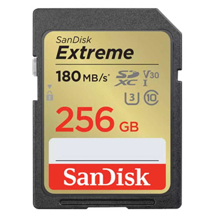 Sandisk Sandisk 256Gb Extreme 180Mb/S Uhs-I V30 Sdxc Card | Memory Cards