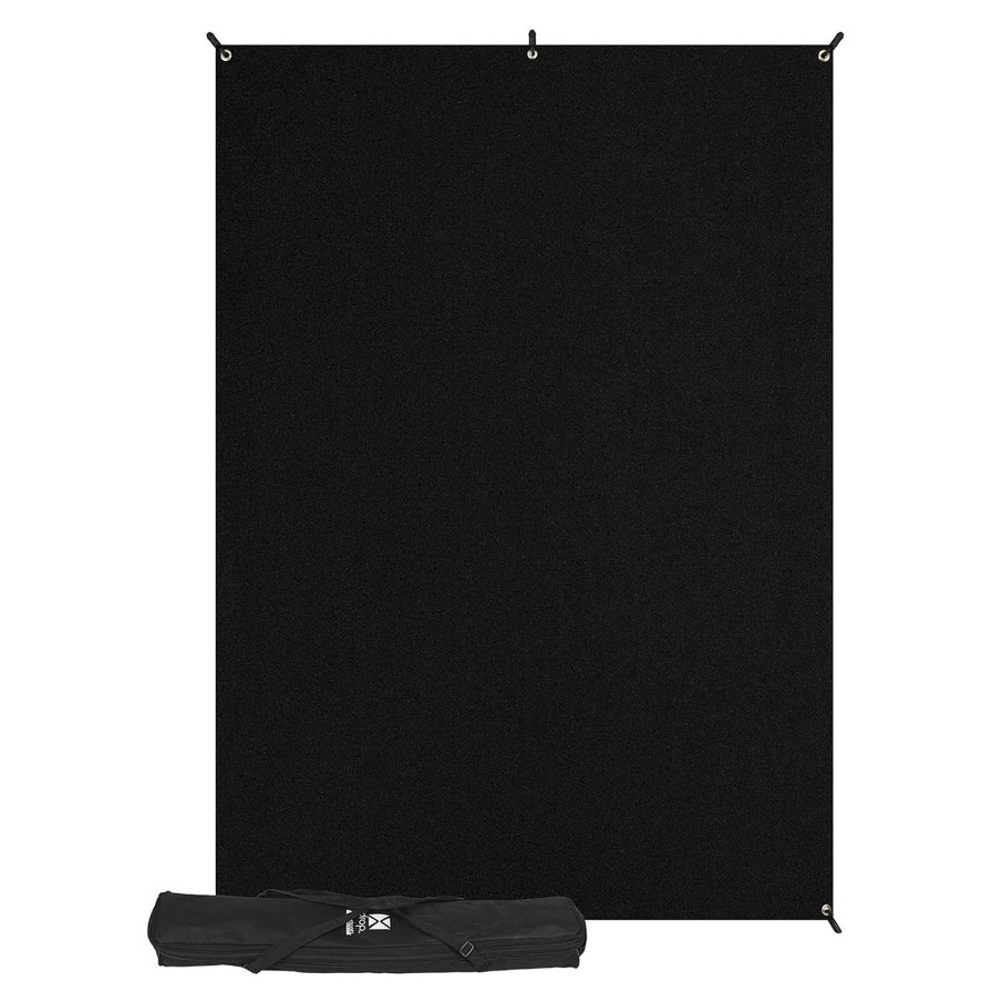 Westcott Westcott X-Drop Wrinkle-Resistant Backdrop - Rich Black Kit - 5Ft X 7Ft | Studio Backgrounds