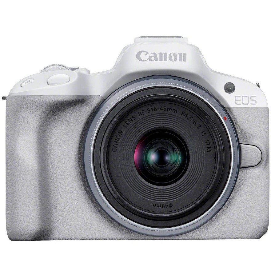 Canon Canon Eos R50 Digital Camera With Rf-S 18-45Mm Lens - White | Mirrorless Cameras