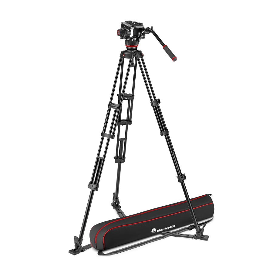 Manfrotto Manfrotto 504X Fluid Video Head With Aluminum Twin Leg Tripod Gs | Video Tripods