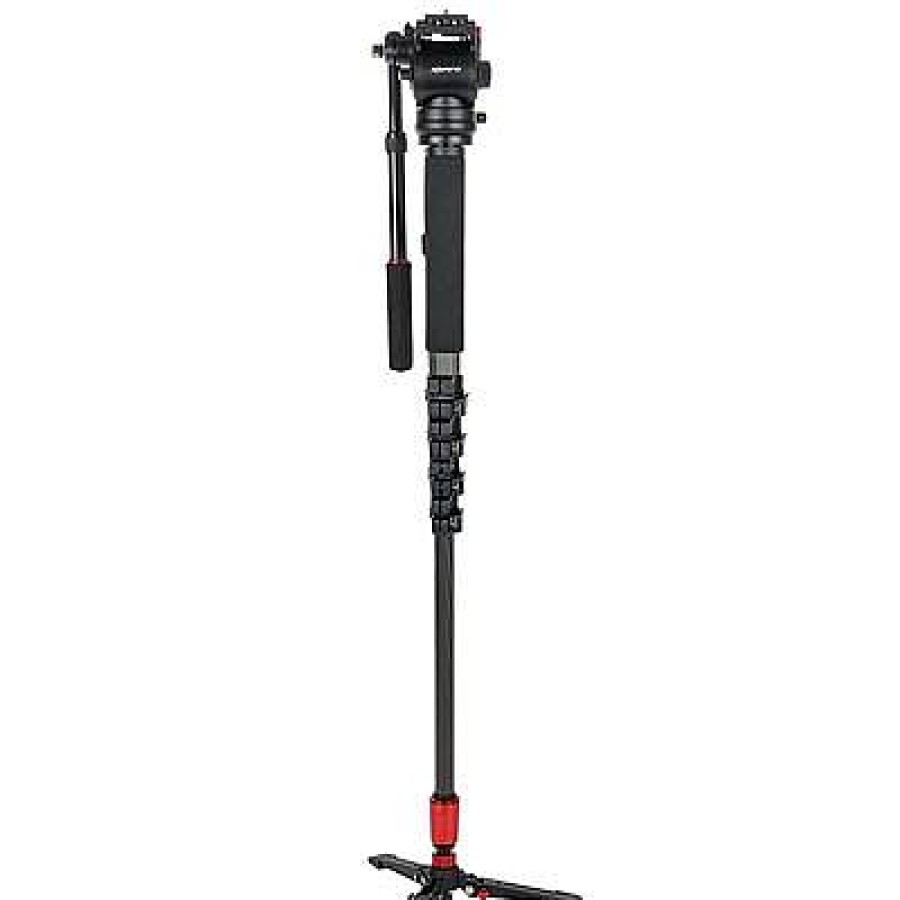 Kenro Kenro Video Monopod Kit (Carbon Fibre) With Vh01F Fluid Head (Flat Base) | Monopods