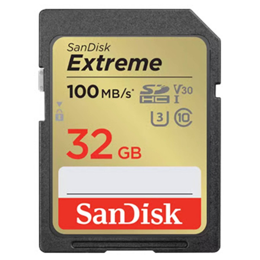 Sandisk Sandisk 32Gb Extreme 100Mb/S Uhs-I V30 Sdhc Card | Memory Cards