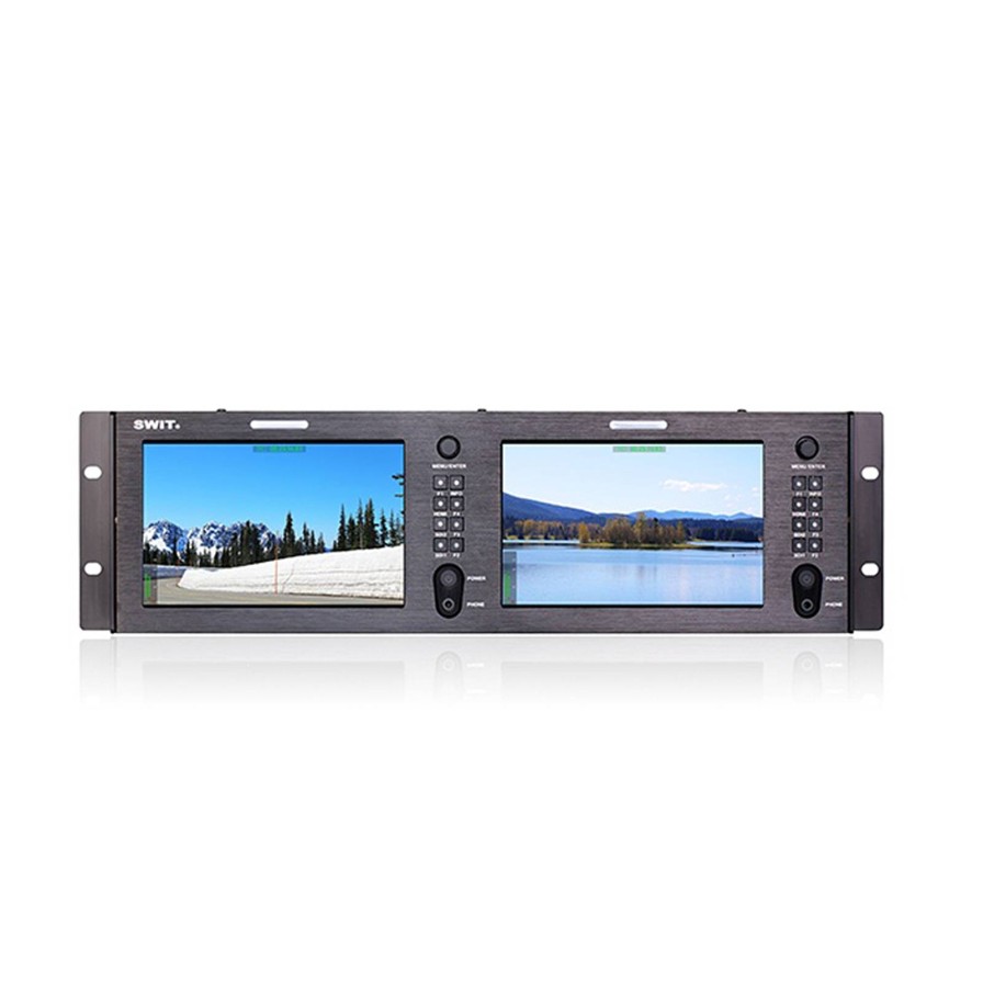 Swit Swit M-1073H - 2X7Inch Rackmount Lcd Panel | Field Monitors And Recorders