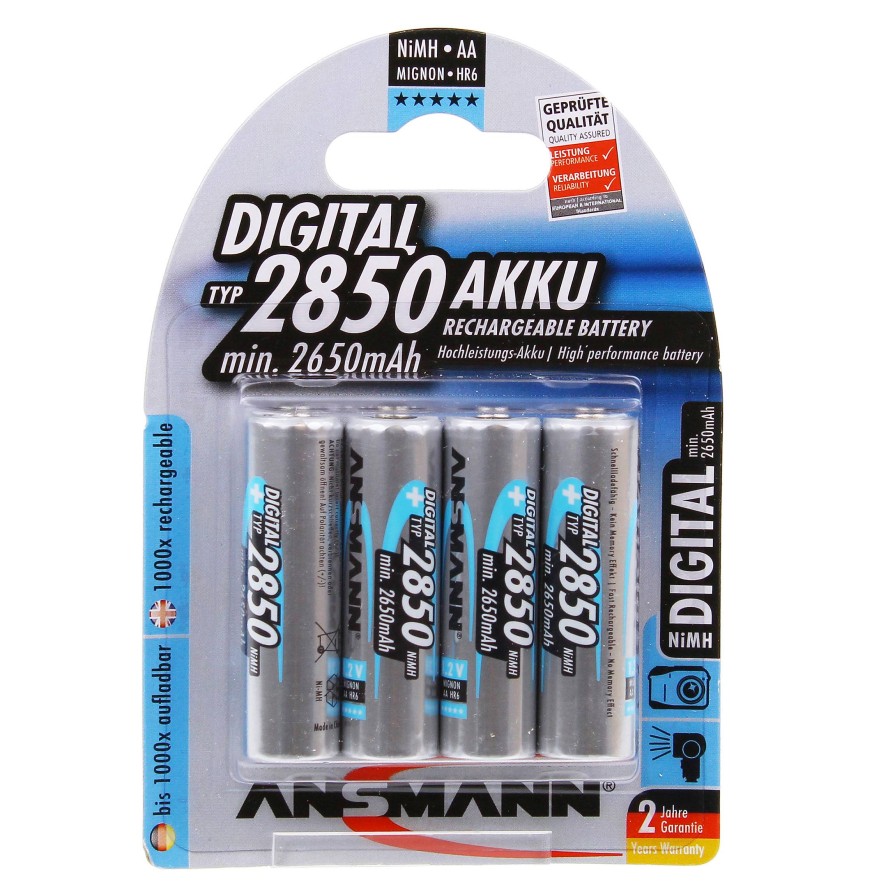 Ansmann Ansmann Digital Nimh 2850Mah Aa Batteries (Pack Of 4) | Camera Accessories