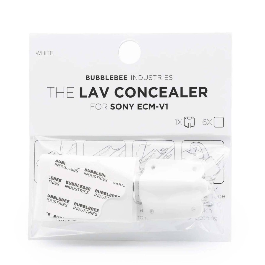 Bubblebee Bubblebee The Lav Concealer For Sony Ecm-V1- White | Audio Accessories